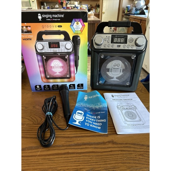 Singing Machine Groove Mini Karaoke System - Black Works Open Box - Picture 5 of 6